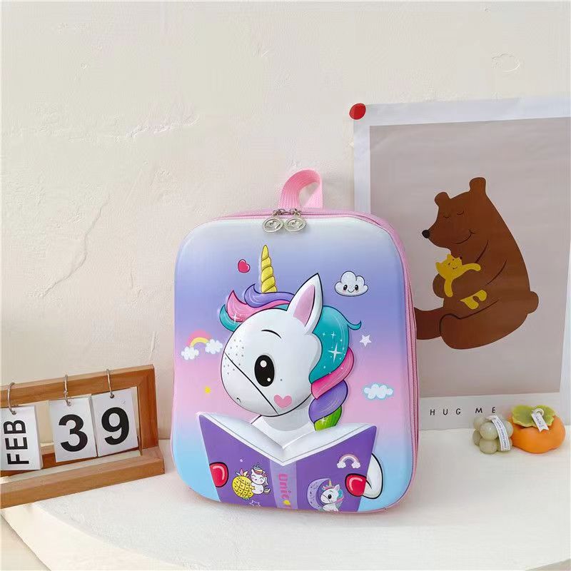 Princesa Elsa mochila de dibujos animados kindergarten bebé 3D duro Shell mochila ligera niños lindo pequeña mochila