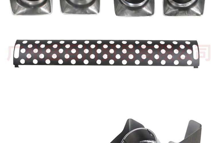 Suitable for Land Rover New Defender Tail Throat 110/90 modified khan four-out square stainless steel decorative cover exhaust pipe
