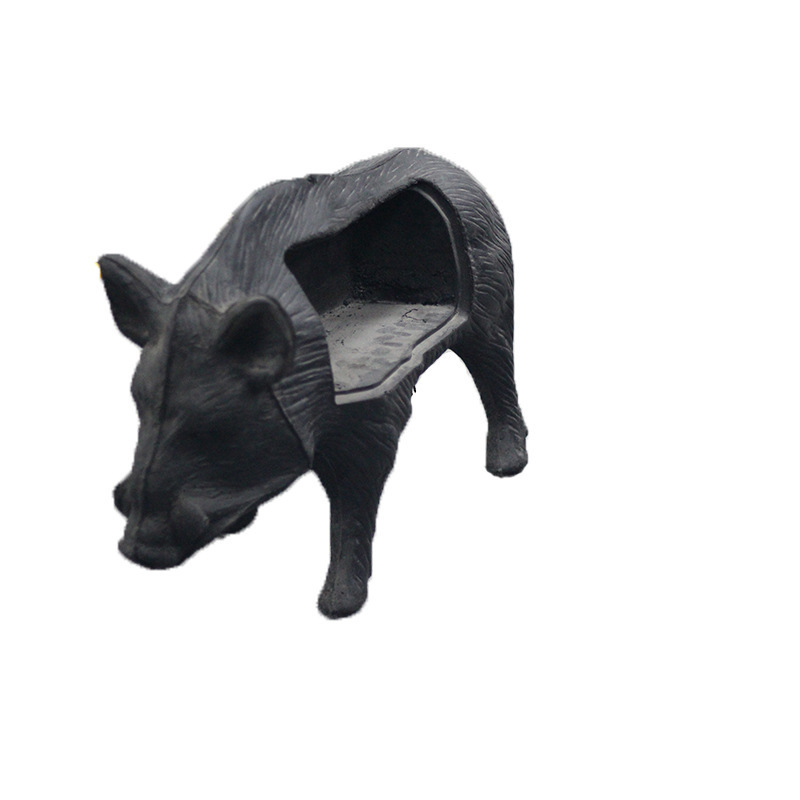 pu自结皮发泡野猪靶子高密度海绵聚氨酯表面晒纹含骨架发泡猪摆件