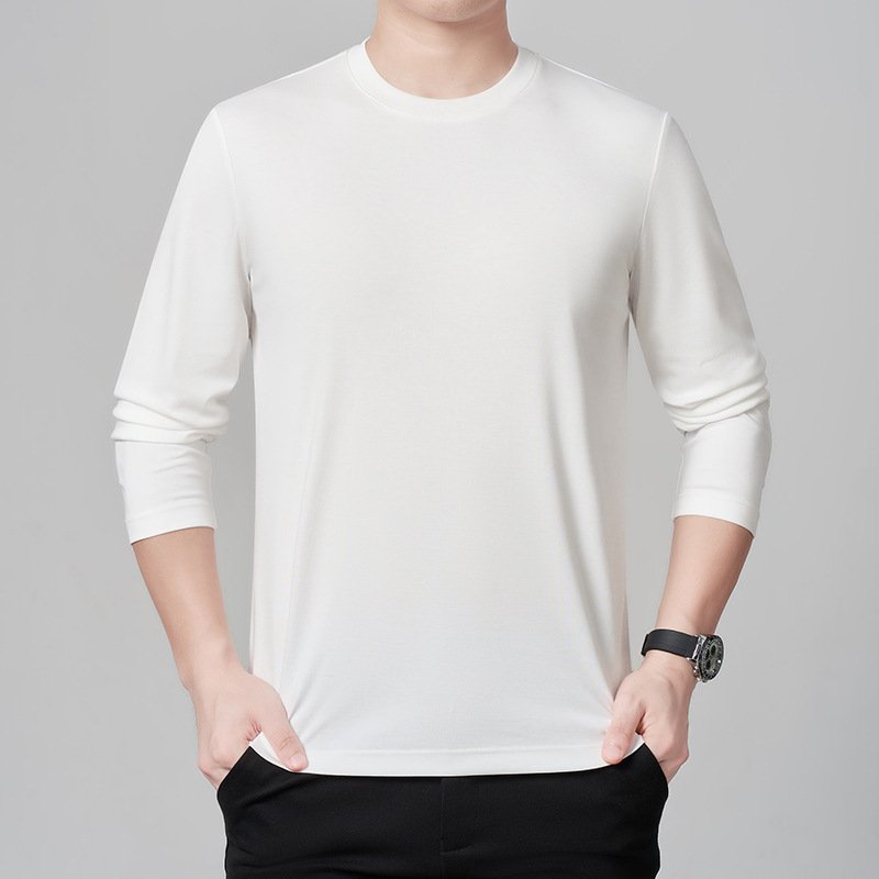 High-end cotton T-shirt for men, wrinkle-resistant and versatile, suitable for middle-aged men, casual loose-fitting men's round-neck tee High-end cotton T-shirt for men, wrinkle-resistant and versatile, suitable for middle-aged men, casual loose-fitting men's round-neck tee