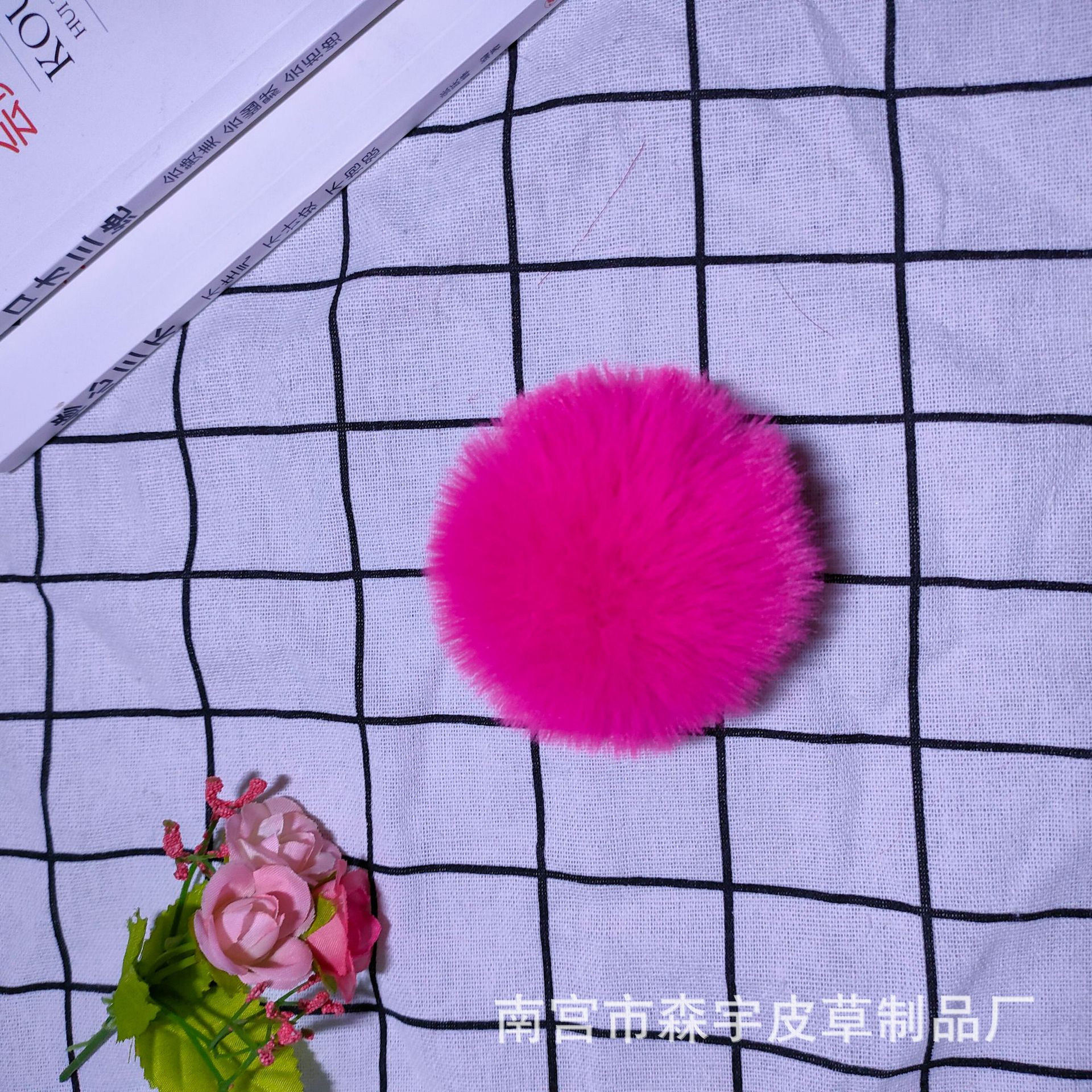 Lote de fábrica 56789 Bola de piel de imitación pequeña bola de peluche de color Bola de piel accesorios de joyería imitación Rex conejo Bola de piel colgante