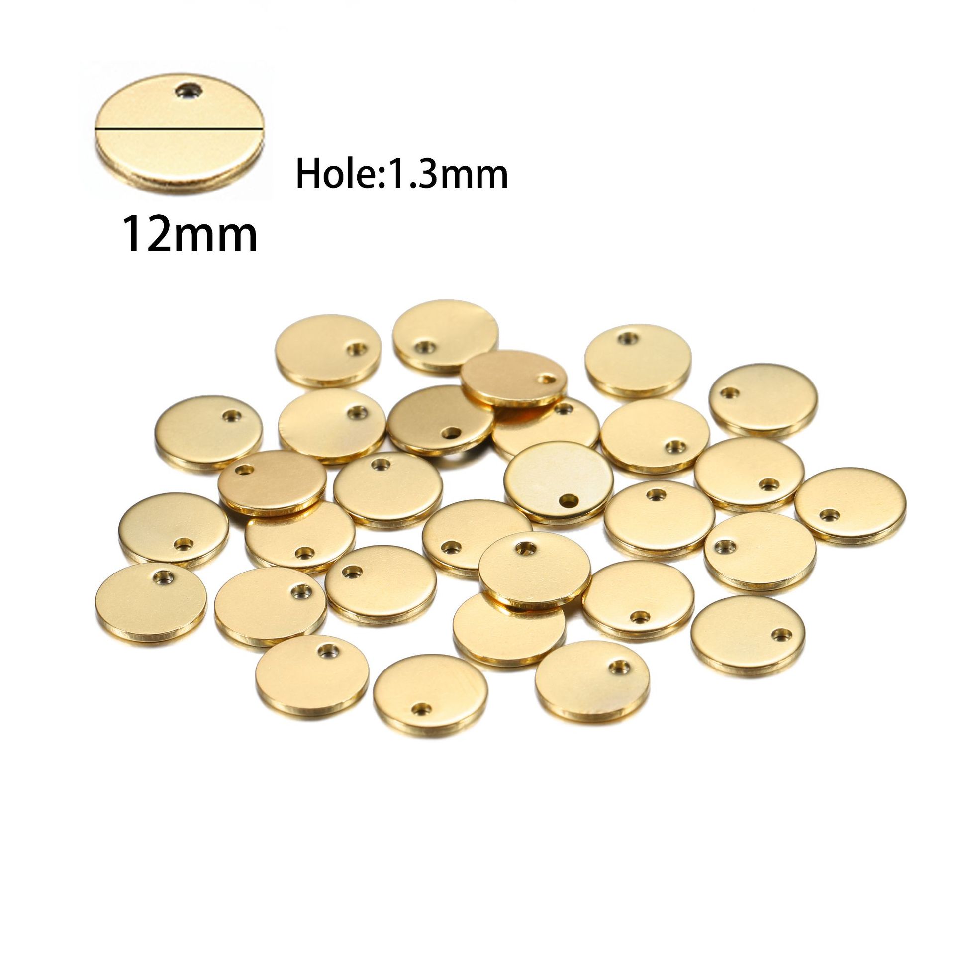 17g Weight Pendant Jewelry Making Type DIY Jewelry Accessories Classification 10 PCS/Package, 20 PCS/Package, 50 PCS/Package Quantity 304 Stainless Steel Material Solid Color Pattern Plating Design Simple Style, Classic Style Style 10 PCS/Package 20 PCS/Package 50 PCS/Package 304 Stainless Steel Solid Color Pendant 4