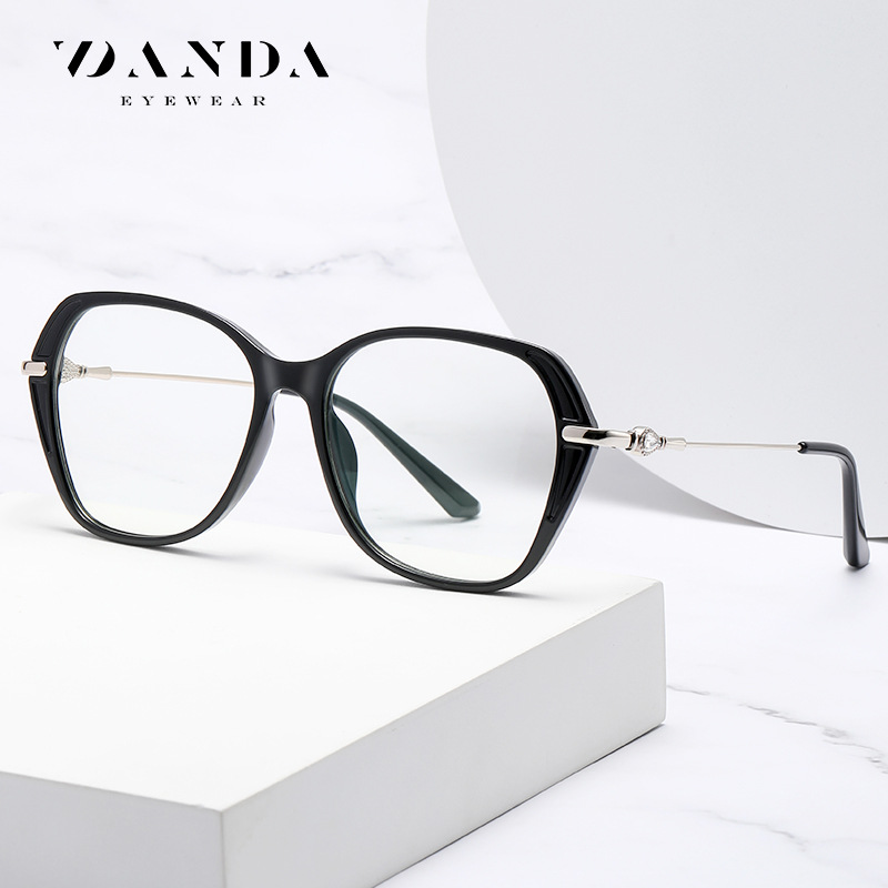 Europa y América nueva luz anti-azul gafas de las mujeres de la miopía gafas marco TJ860 ultra ligero TR90 elegante gafas lisas venta al por mayor