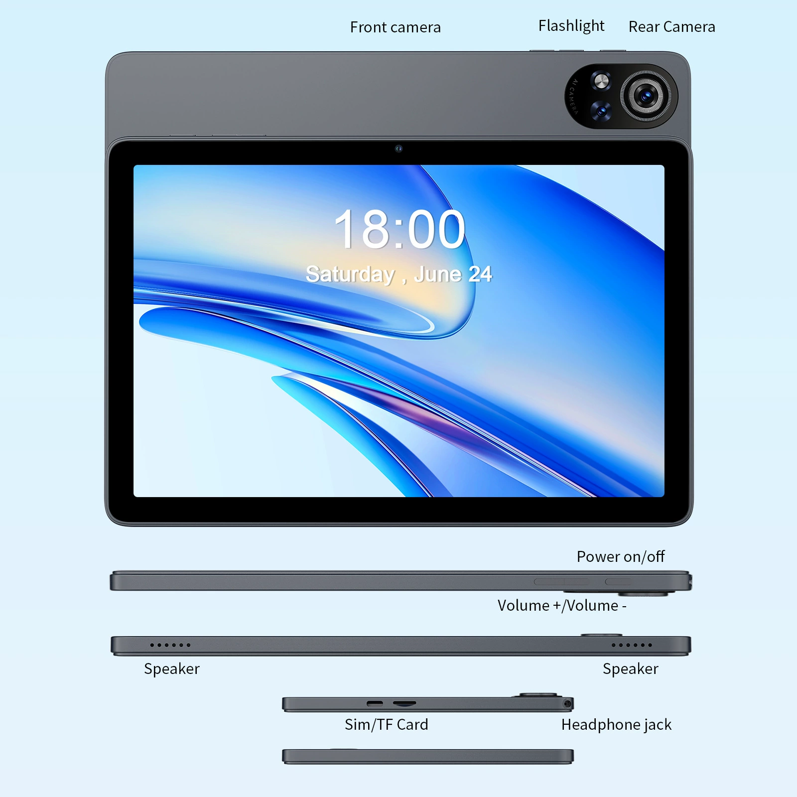 Клавиатура, мышь, планшетный набор, 10.1" экран, Android, 5G