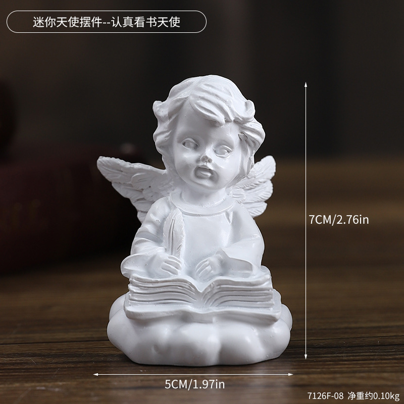 American girl angel statue resin decoration desktop mini decoration wedding supplies couple doll decoration 