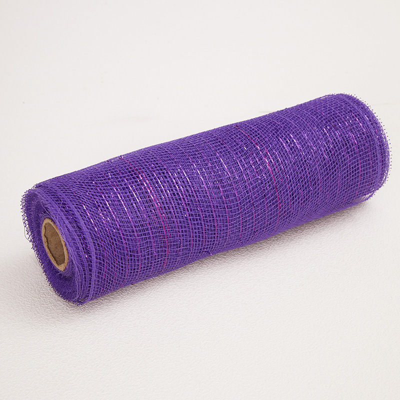 Rollo de malla de PP de 10 pulgadas * 10 yardas, material para guirnaldas, hilo de malla dorado navideño, cinta para embalaje con atmósfera festiva. image 34
