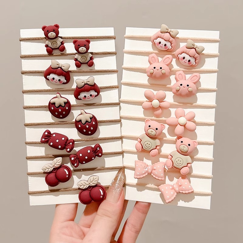 Cuerdas de cabello para niños anillo de cabello de pulgar toque de cabello para bebés cuerdas de cabello para niñas de alta elasticidad no lesionar banda de cabello para niñas