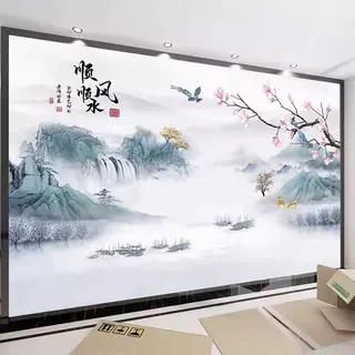 壁纸2026新款电视背景墙壁布8d立体壁画3d影视壁纸家和自粘