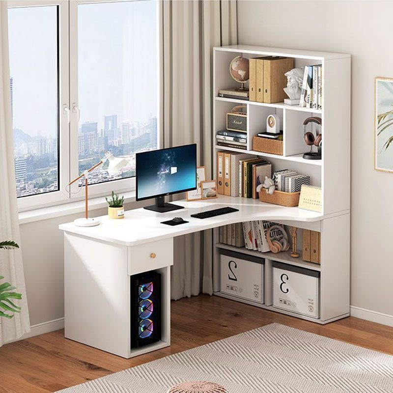 Computer Desktop Table Home Corner Desk Bookshelf Cupboard Combination Simple Bedroom Student Writing Study Table