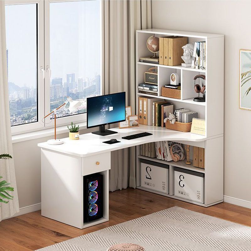 Computer Desktop Table Home Corner Desk Bookshelf Cupboard Combination Simple Bedroom Student Writing Study Table