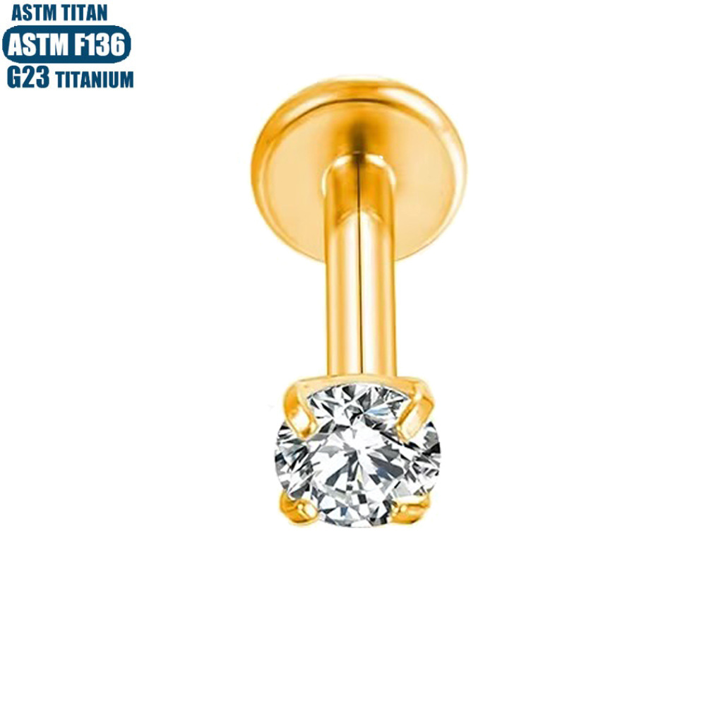 Labret stud lip piercing jewelry styling detail