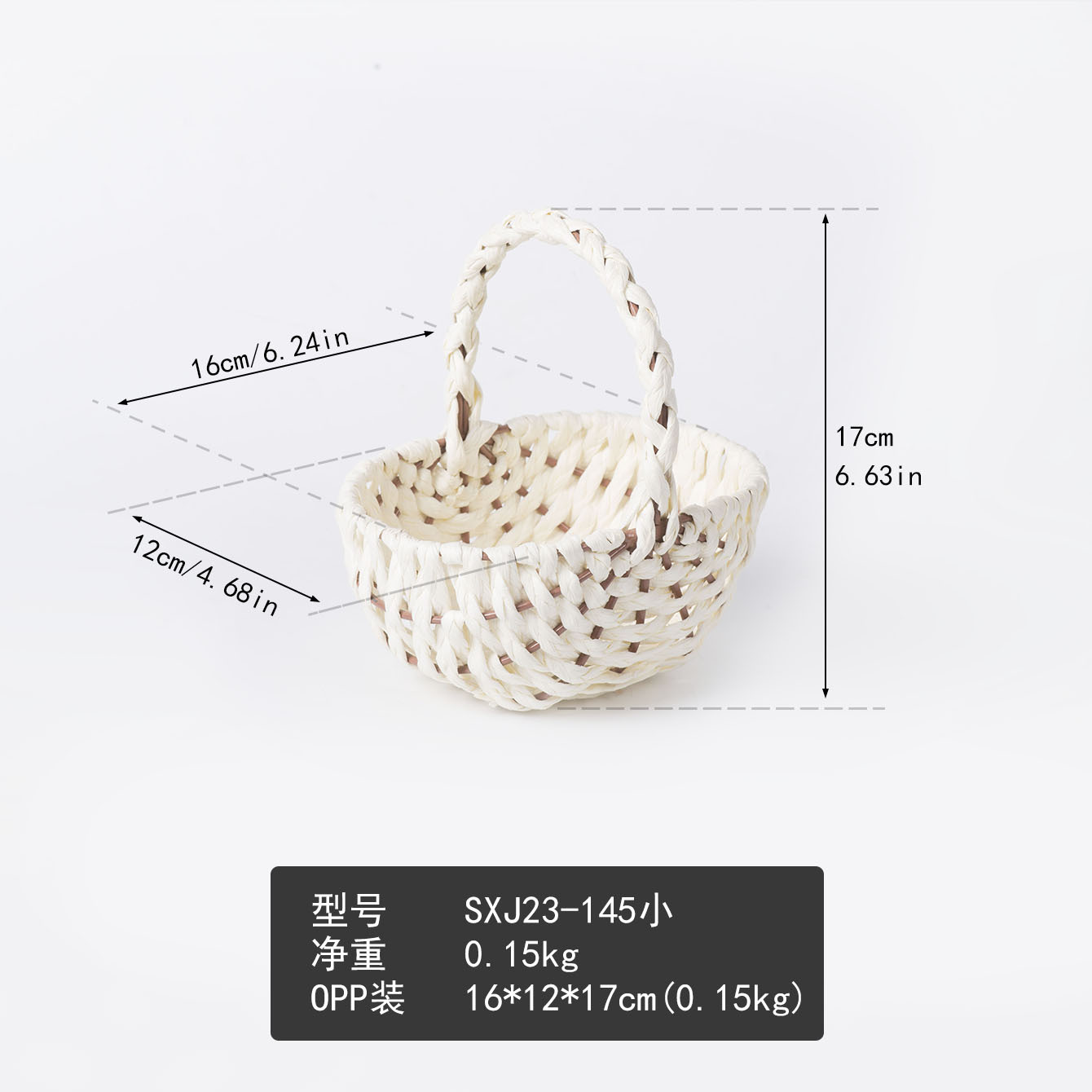 Cesta de flores de tejido de cuerda de papel flor seca flor flor flor floral ramo de simulación decoración para el hogar acompañante de regalo de la luna huevo fruta cesta