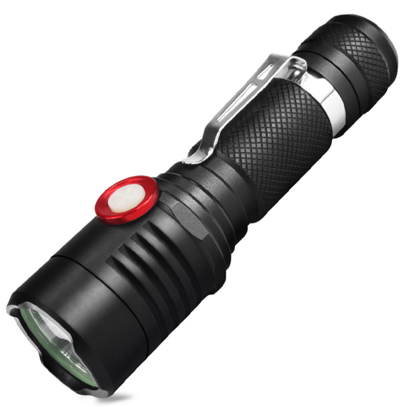 Transfronteriza pequeña pistola de acero L2 linterna de luz fuerte mini portátil conveniente al aire libre recargable lámpara LED de iluminación de aleación de aluminio