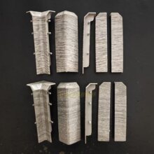 9cm忆江南PVC踢脚线堵头转角塑料配件拐角阴阳角阴角接口地脚线