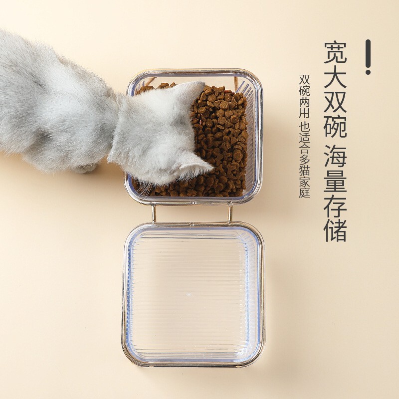 オリジナル猫ボウル転倒防止鉄製ハイフットダブルボウル猫ウォーターディスペンサーペットボウルフィーダーペット用品卸売|undefined