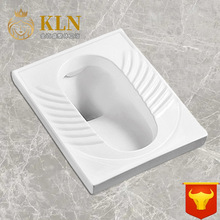 厂家直销带存水弯管蹲便器中尺寸高温陶瓷蹲厕 金百盛卫浴7224S