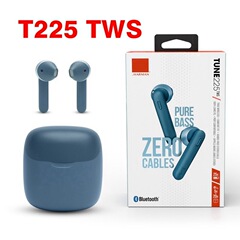 クロスボーダー新品チューンT225ブルートゥースヘッドフォン真 � � ワイヤレス5.0 2辺ステレオセミ入耳式白黒ブルーグレー
