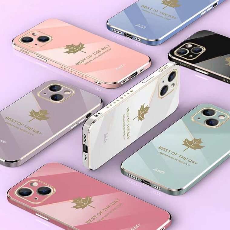 Huawei Honor 8X9X X 60 300 Series Phone Case Electroplated Maple Leaf Rubik's Cube Straight Edge Anti-fall Protective Cover