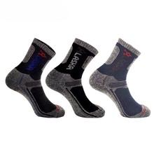 跨境外贸袜子男中筒袜毛巾压力袜跑步登山速干徒步字母运动袜襪子