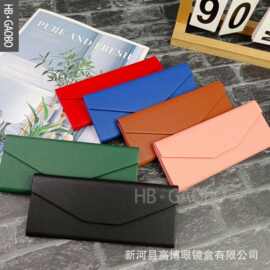 折叠眼镜盒高级感简约三角眼镜包近视镜高档墨镜盒批发印字logo