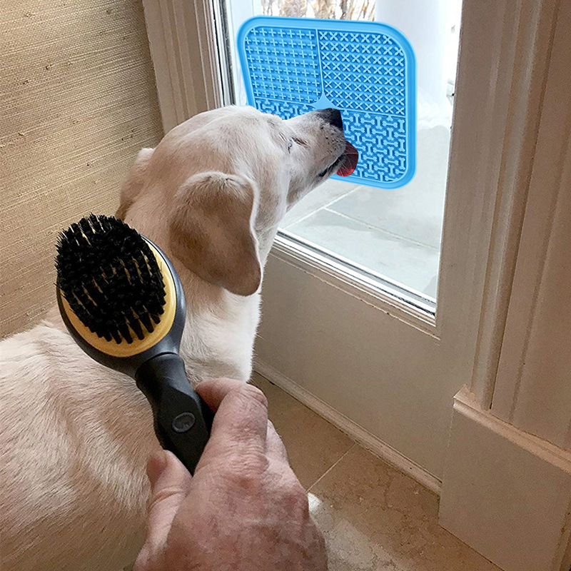 Estera de lamido de mascotas con ventosa perro antiestrangulador dispensador de comida lenta Slow Food Bowl gato y perro placa estera de comida lenta estera de silicona para perros