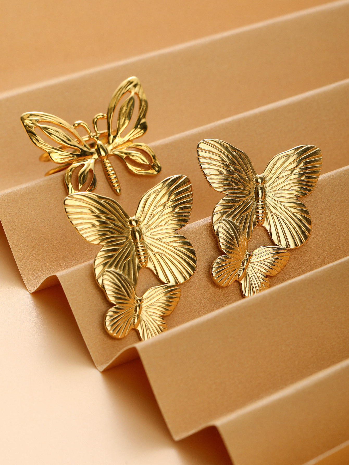 Jewelry Set Classification Wholesale Jewelry Elegant Butterfly Titanium Steel Jewelry Set