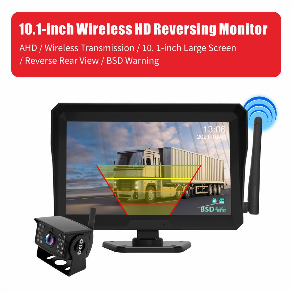 Wireless Car Monitor Backup Camera HD Night Vision Dual Recording