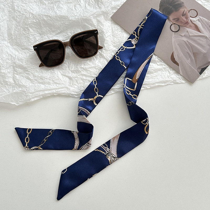 Bufanda de seda, tira larga, sentido de alta gama, nueva moda, todo-fósforo, diadema, cinturón para el cabello, bolso para el cabello, cinturón para el pañuelo multiusos