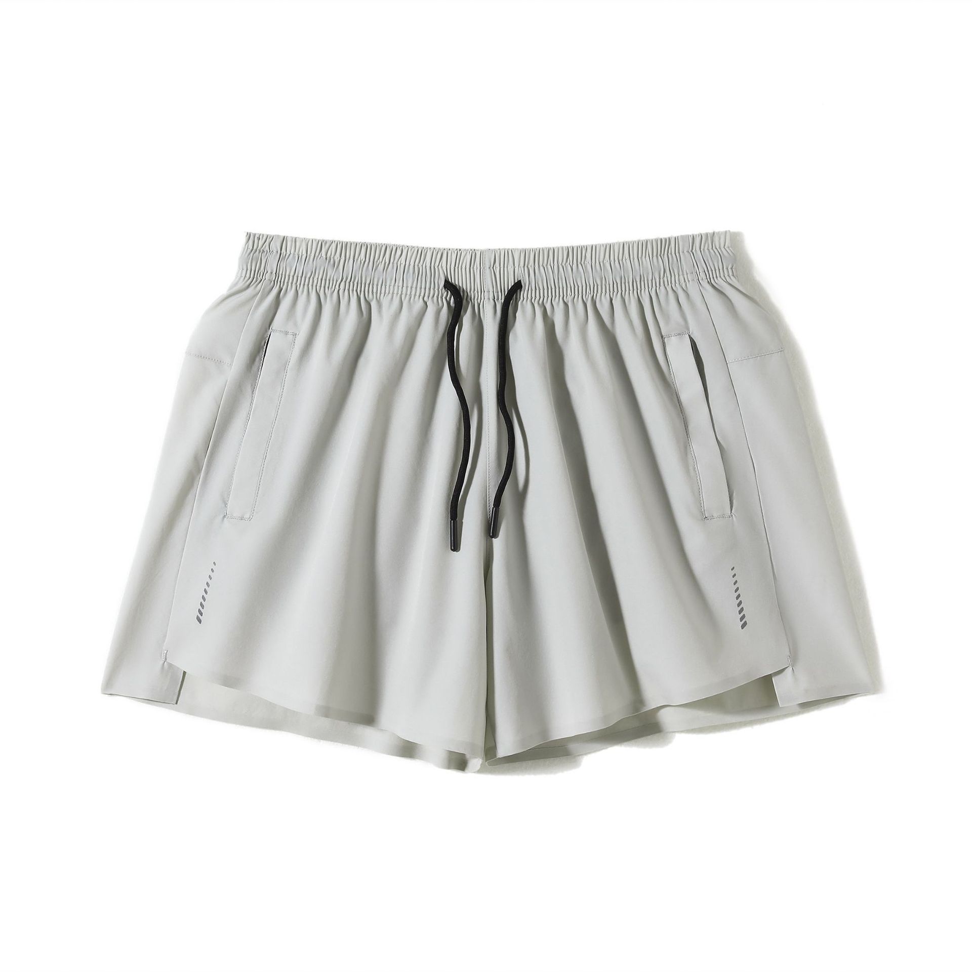 Pantalones cortos deportivos al aire libre para hombres de verano nuevos sin marcas de borde reflectante rápido secado transpirable entrenamiento de pista y campo de tres puntos