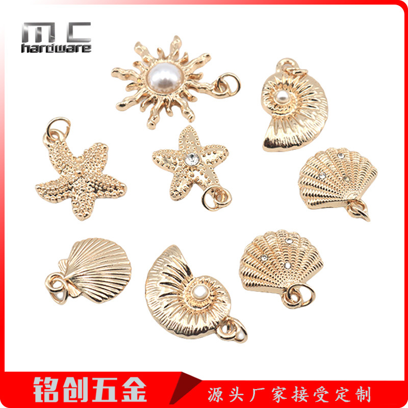 Cross-Border Environmentally Friendly DIY Jewelry Accessories Alloy Ocean Series Pendants Dolphin Starfish Turtle Bracelet Necklace Pendant Cross-Border Environmentally Friendly DIY Jewelry Accessories Alloy Ocean Series Pendants Dolphin Starfish Turtle Bracelet Necklace Pendant