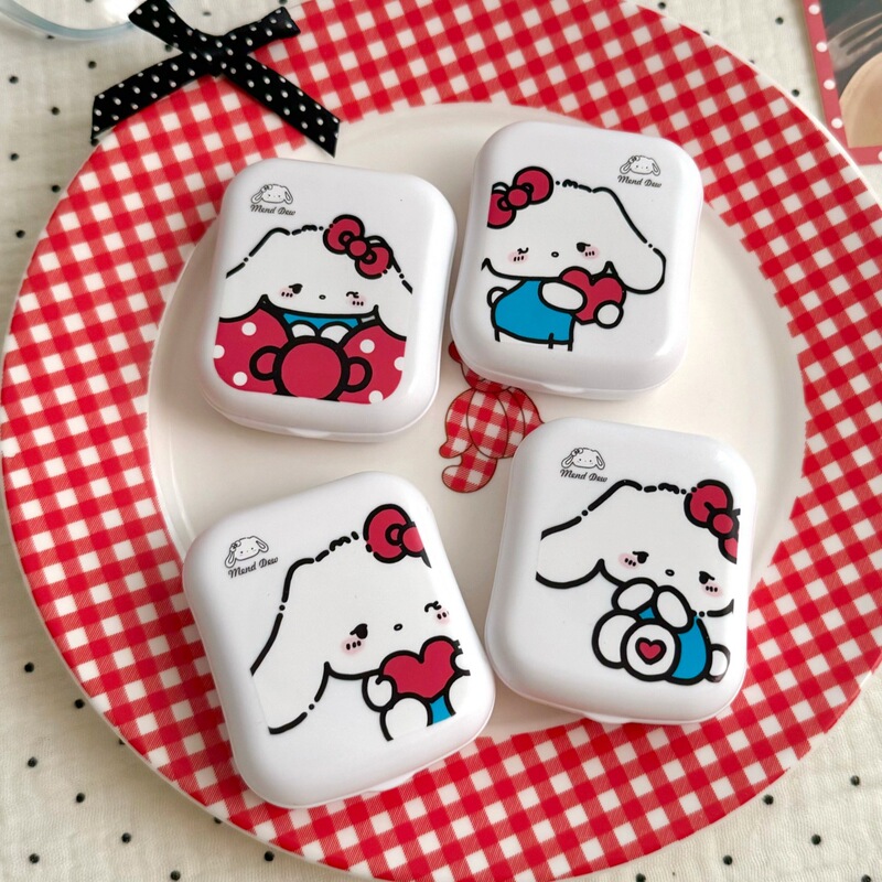 Mend Dew DIY Contact Lens Case with Mirror, Simple Contact Lens Companion Care Box as392