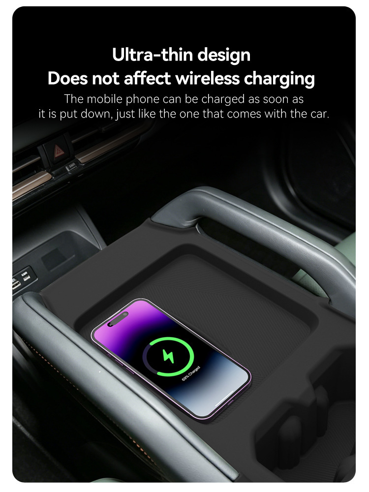 Suitable for 24-26 models of Jaecoo J6 EV, wireless charging integrated water cup cover ICAR03 silicone protective anti-slip mat