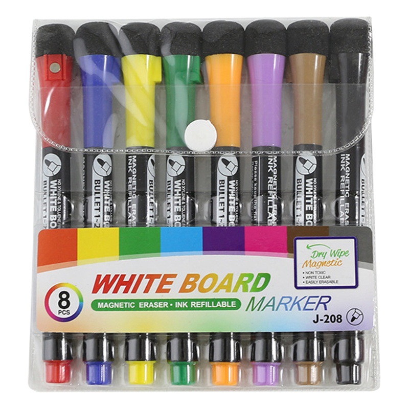 Absorbente magnético esponja cabeza pluma cubierta borrable color marca graffiti pizarra pluma marca marcador pluma