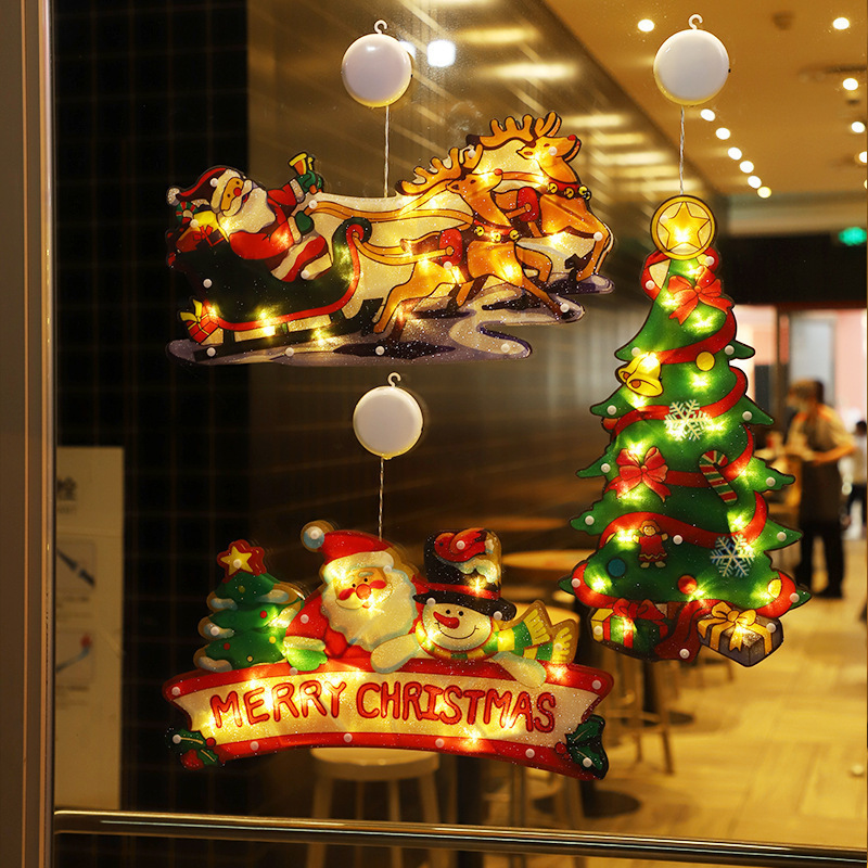 現物秒発LEDサンタクロース雪だるまクリスマスツリーランプ祭り装飾クリスマスランプショーウインドー配置|undefined