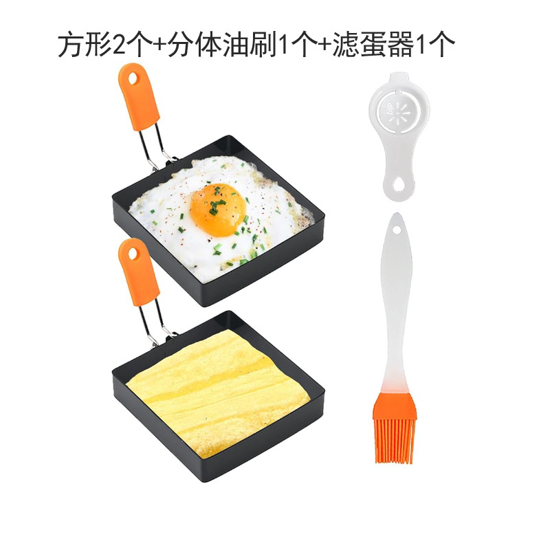 Cross-border 430 de acero inoxidable tortilla anti-escaldadura mango de silicona anillo de tortilla engrosada antiadherente ronda tortilla molde hogar