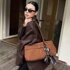 高级感大容量真皮腋下托特包包女2025秋冬新款韩版时尚单肩斜挎包