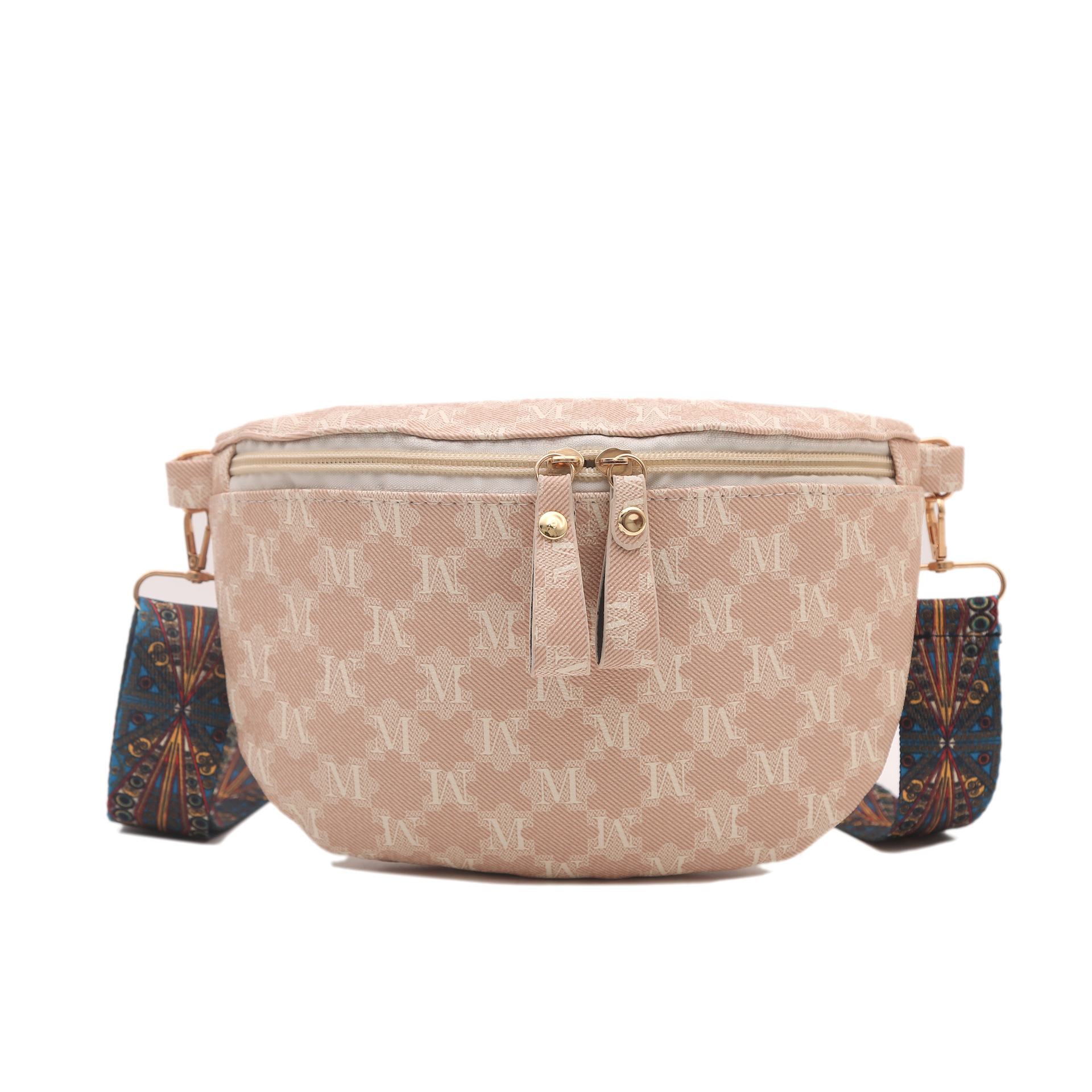 2026 bolso de pecho retro impresión temperamento crescente bolso de conchas nuevas bolsas de hombro de gran capacidad bolsas de mujer