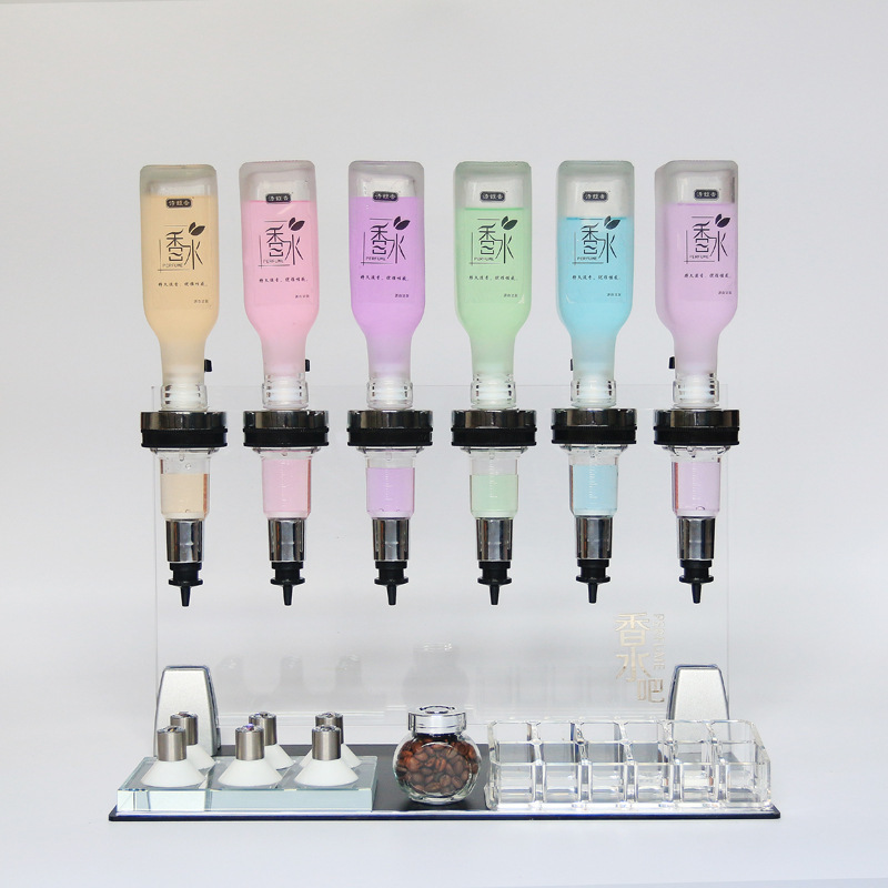 ばら売り香水バー展示棚香水販売ミニカウンター6ポンプヘッド分注器の屋台棚|undefined