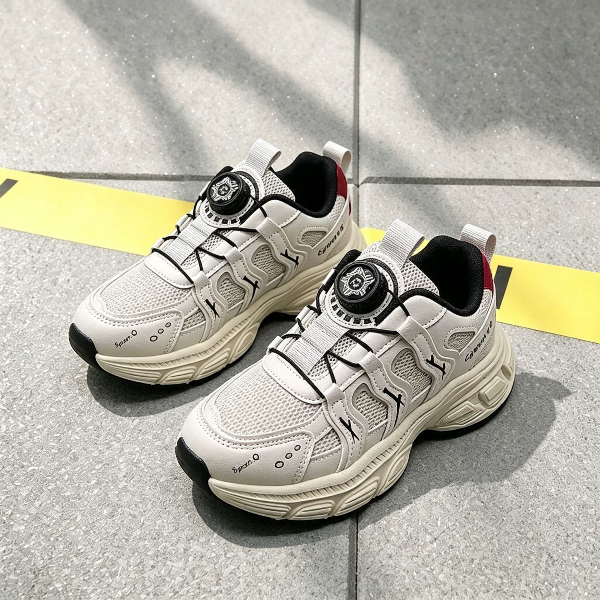 Calzado Deportivo 32-37, 2026, Cuero Transpirable, Primavera-Verano, Nuevo Estilo, Zapatos para Correr para Niños con Cierre de Dial, Zapatos para Niñas