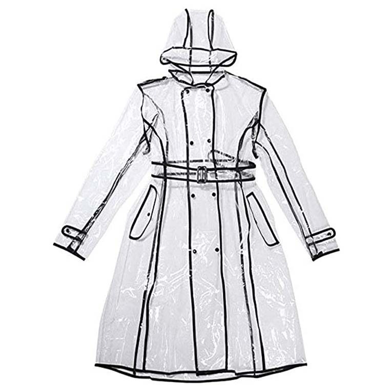 New Amazon transparent raincoat belt waist cross-border AliExpress ebay fashion poncho EVA long raincoat New Amazon transparent raincoat belt waist cross-border AliExpress ebay fashion poncho EVA long raincoat
