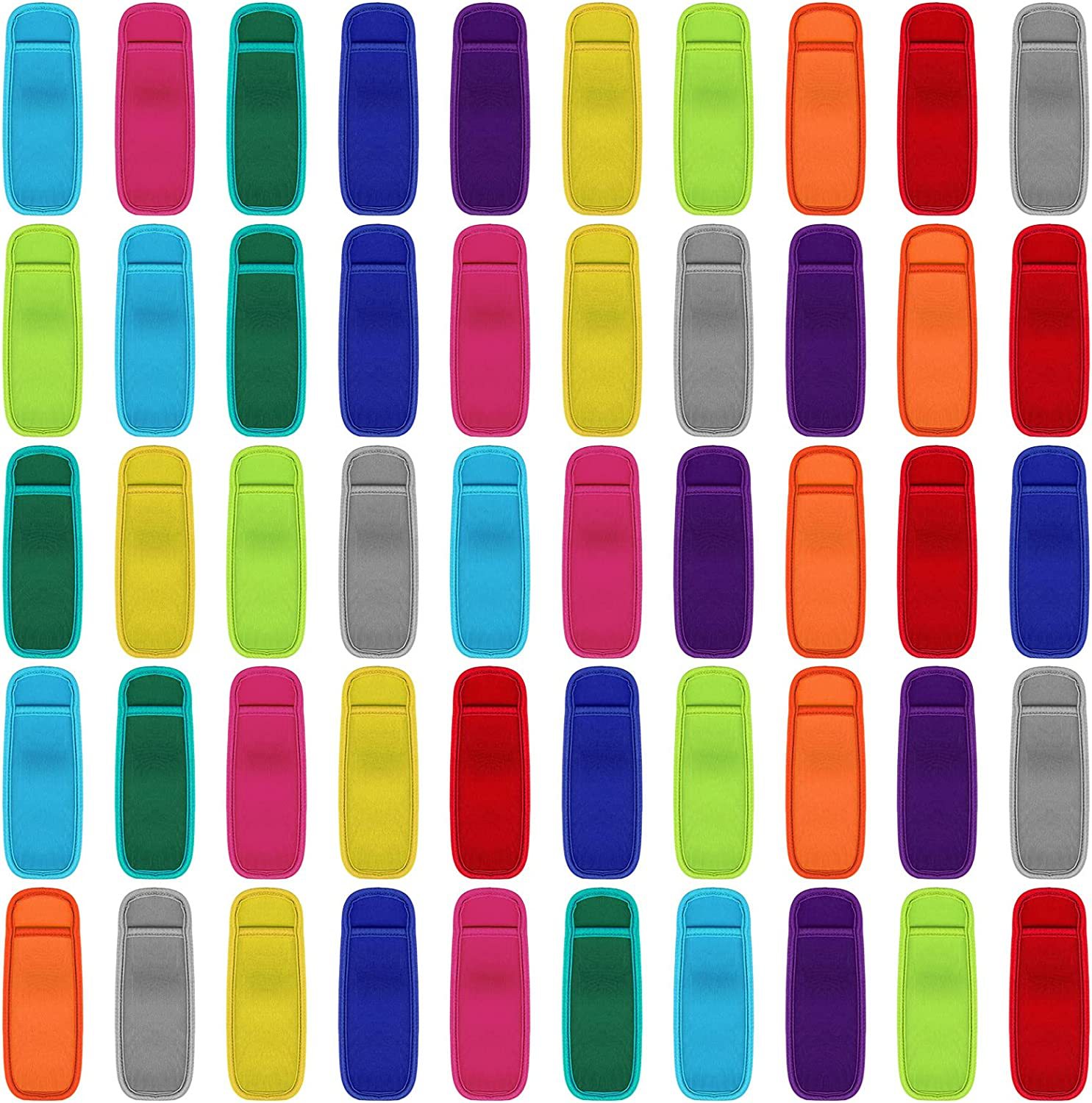 现货潜水料包边款冰棒套RTS亚马逊热销防摔防脏防冻彩色冰棒套