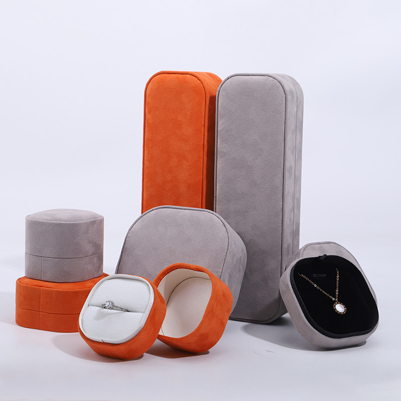 Caja de Terciopelo con Tapa Desmontable de Materiales Compuestos para Embalaje de Joyas