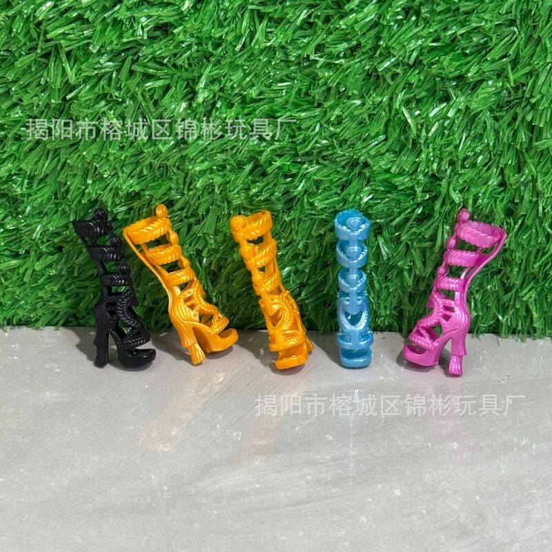 Cross-border monster doll shoes elf Senior high school boots high heels monster college makeup children's high baby accessories wholesale
