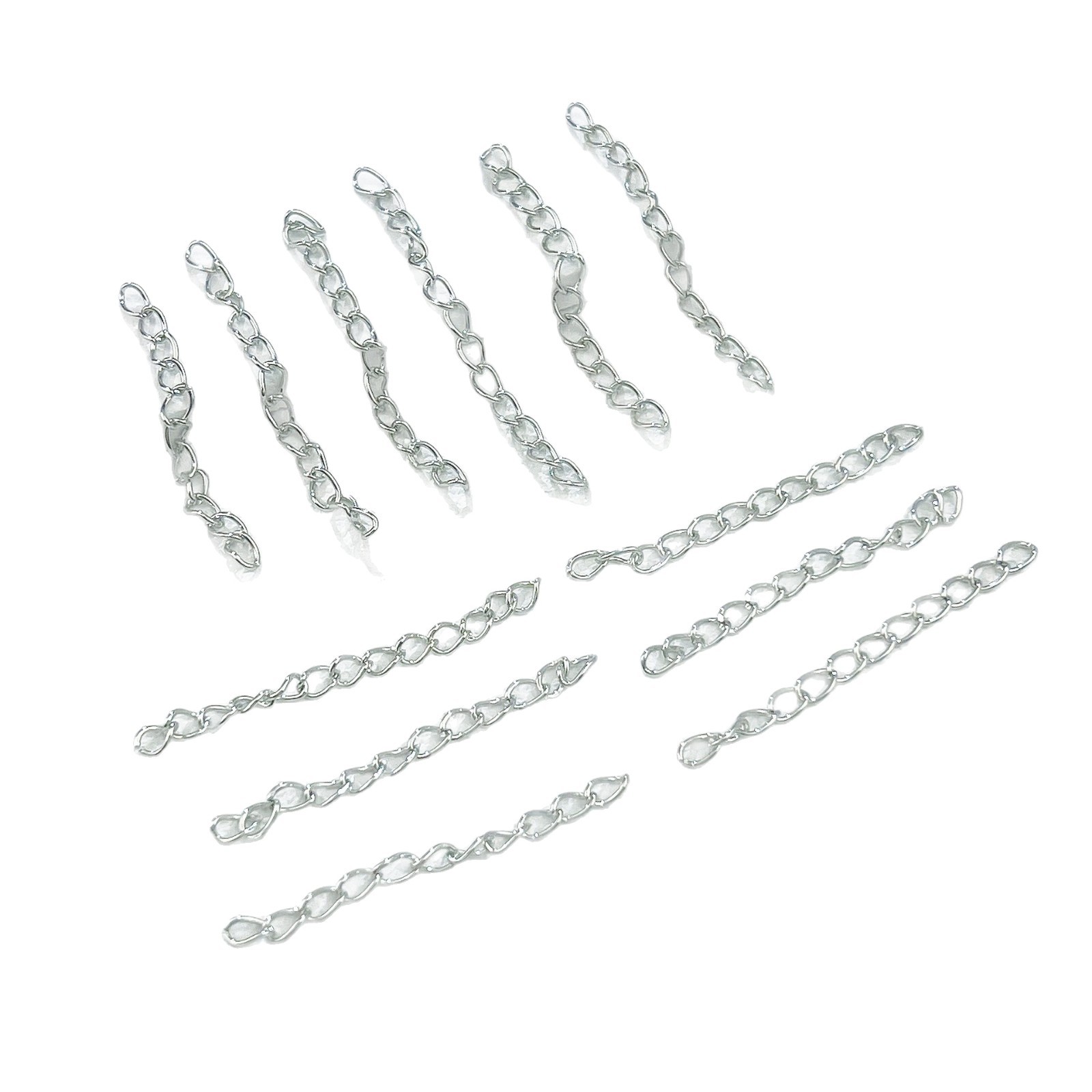 Stainless Steel Open Ring Extension Chain Tail Chain Connecting Ring Single Ring Bracelet Extension Adjustment Chain DIY Jewelry Accessories 5