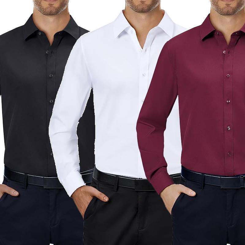 亚马逊Mens Dress Shirts way Streth Long Sleeve Collared|undefined