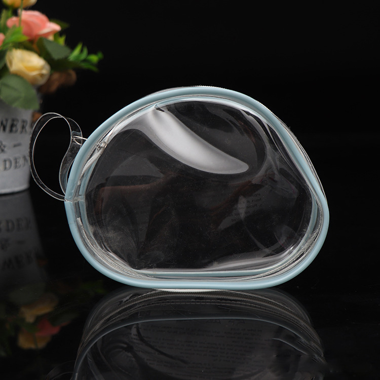 Factory Oval transparent pvc zipper bag portable cosmetic storage bag waterproof and dustproof PVC plastic bag Factory Oval transparent pvc zipper bag portable cosmetic storage bag waterproof and dustproof PVC plastic bag