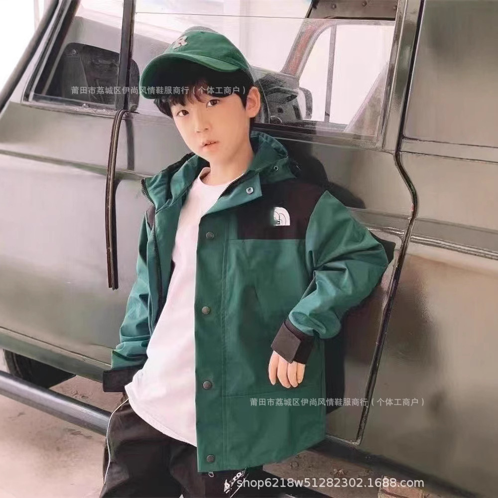 어린이 1990 자켓 3 대 1 TNF 방풍 방수 아동복 야외 하이킹 세트 캐주얼 코트의 미국 버전