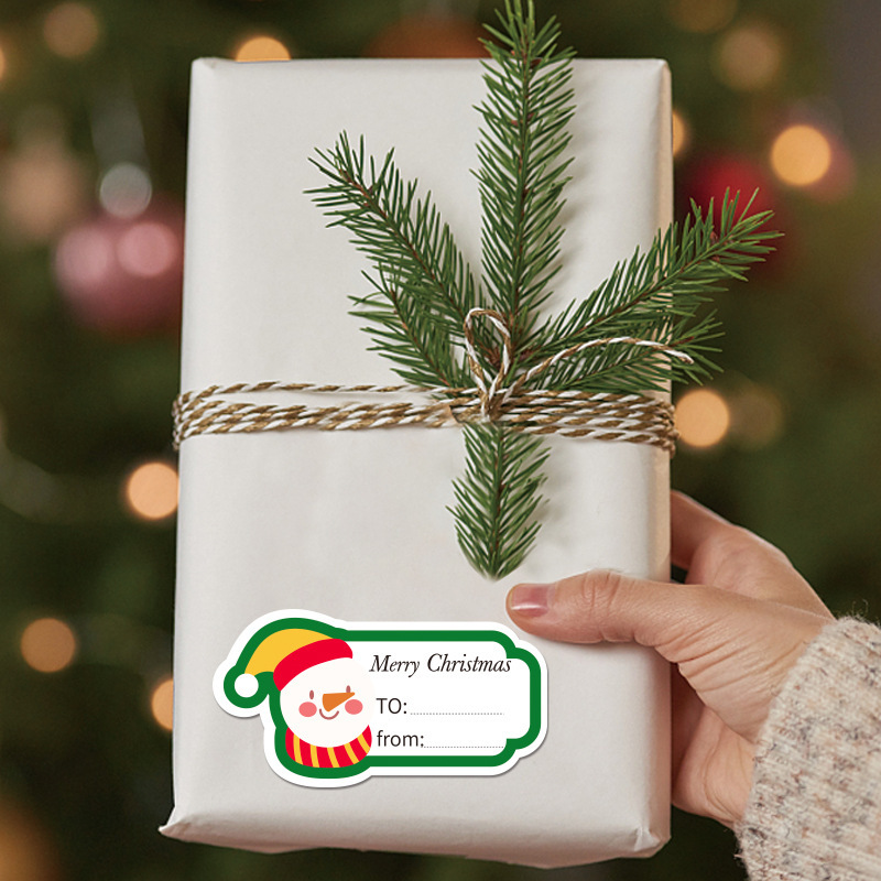 国境を越えたスポット卸売りクリスマスシールギフトボックス包装シールクリスマスプレゼント装飾ステッカーラベル|undefined