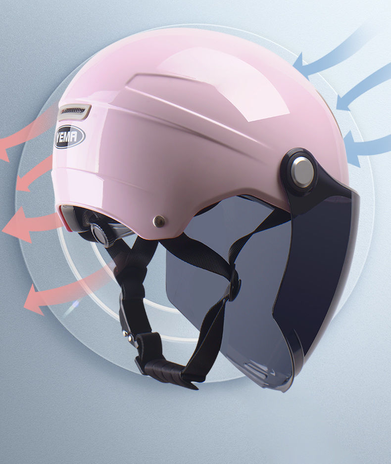 3C Certified Motorcycle Helmet Women Summer Sunscreen Half Helmet Men