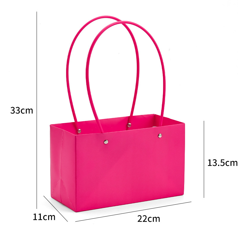 Bolso especial transfronterizo para flores, descuento al por mayor, bolsa trapezoidal de papel kraft impermeable, bolsa de embalaje de regalo, bolsa de ramo